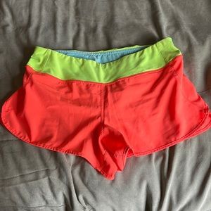 90 Degree by Reflex orange lined athletic shorts